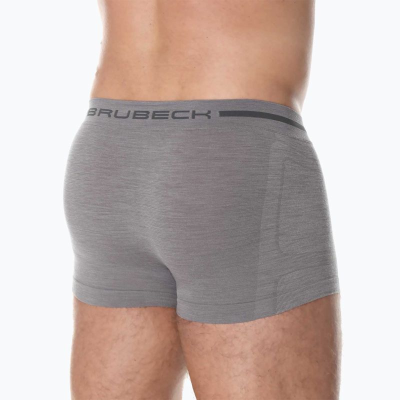 Men's thermal boxer briefs Brubeck Comfort Wool dark grey 3