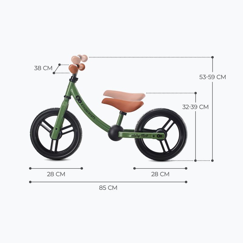 Kinderkraft 2Way Next light green jogging bike 7