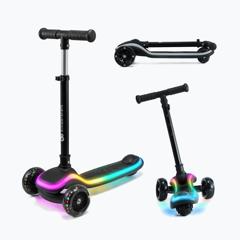 Children's three-wheeled scooter Kinderkraft Raket black 4