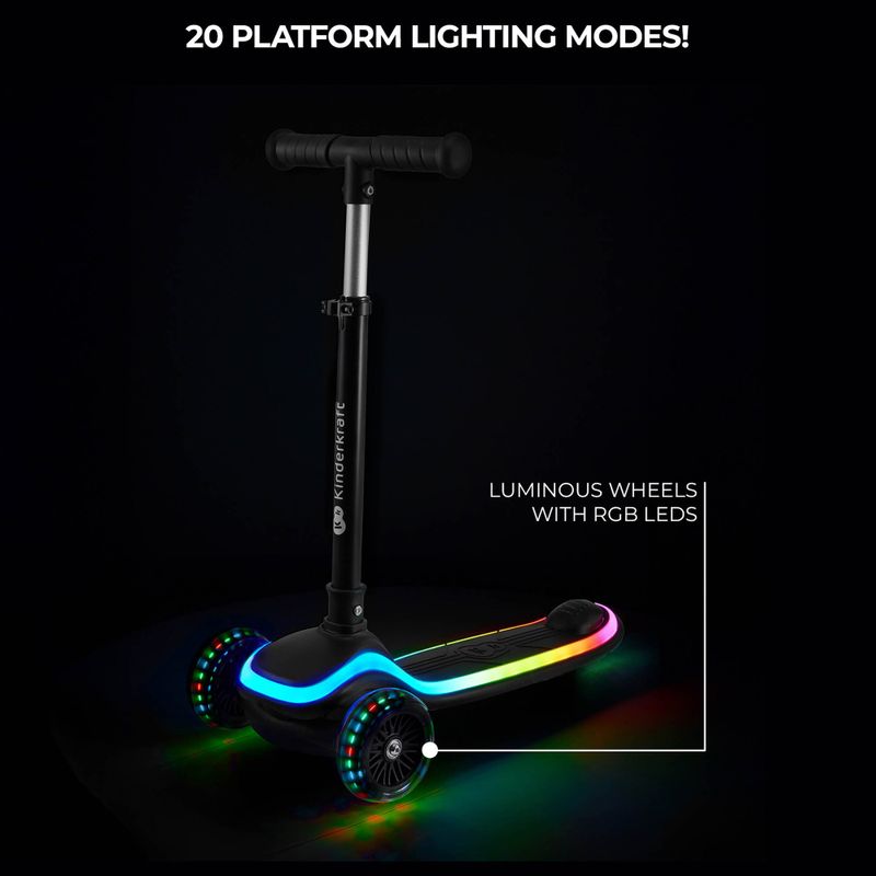 Children's three-wheeled scooter Kinderkraft Raket black 9