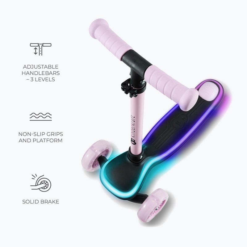 Children's three-wheeled scooter Kinderkraft Raket pink 7