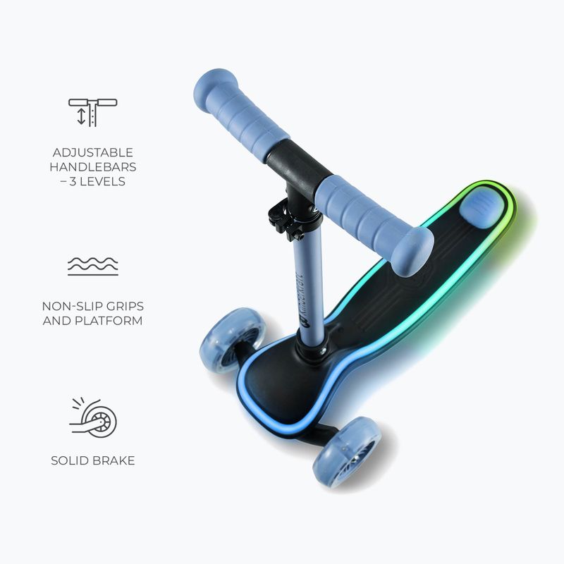 Children's three-wheeled scooter Kinderkraft Raket blue 7