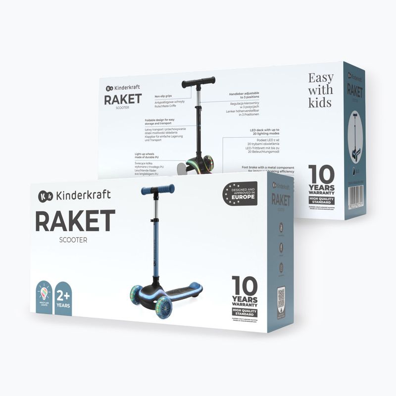 Children's three-wheeled scooter Kinderkraft Raket blue 8