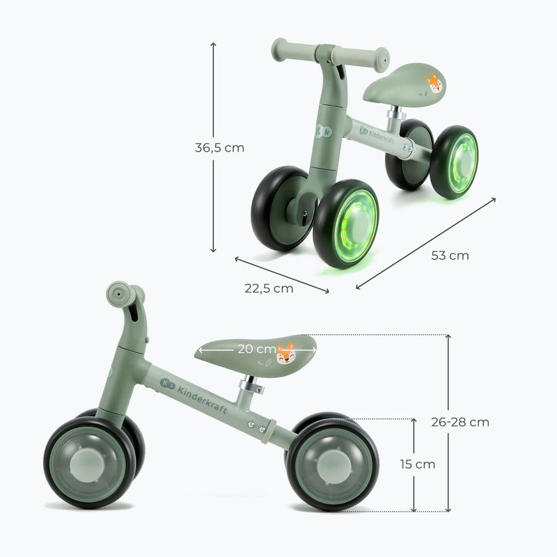 Balance bike Kinderkraft Cutie Flash green 2