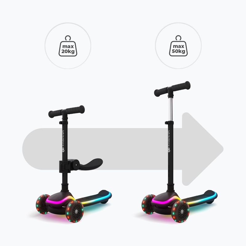 Children's three-wheeled scooter Kinderkraft Raket Up black 13