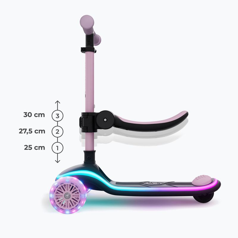 Children's three-wheeled scooter Kinderkraft Raket Up pink 12