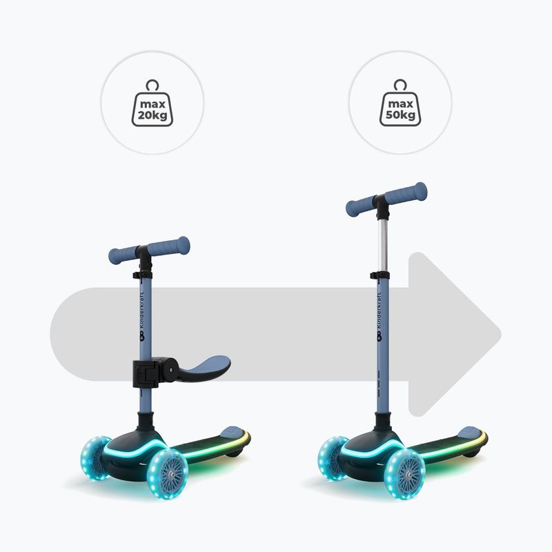 Children's three-wheeled scooter Kinderkraft Raket Up blue 10