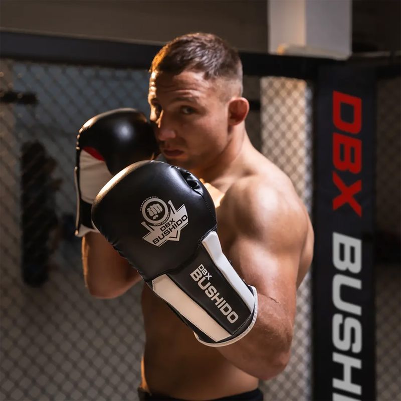 BDX BUSHIDO B-3W black/white boxing gloves 15
