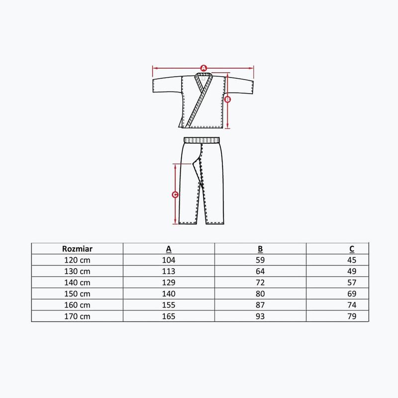 DBX BUSHIDO ARK-3102 children's belted karategi white 6