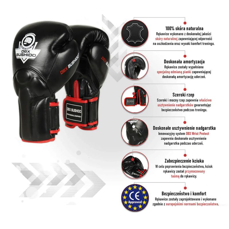 DBX BUSHIDO boxing gloves with Wrist Protect system black Bb2 16