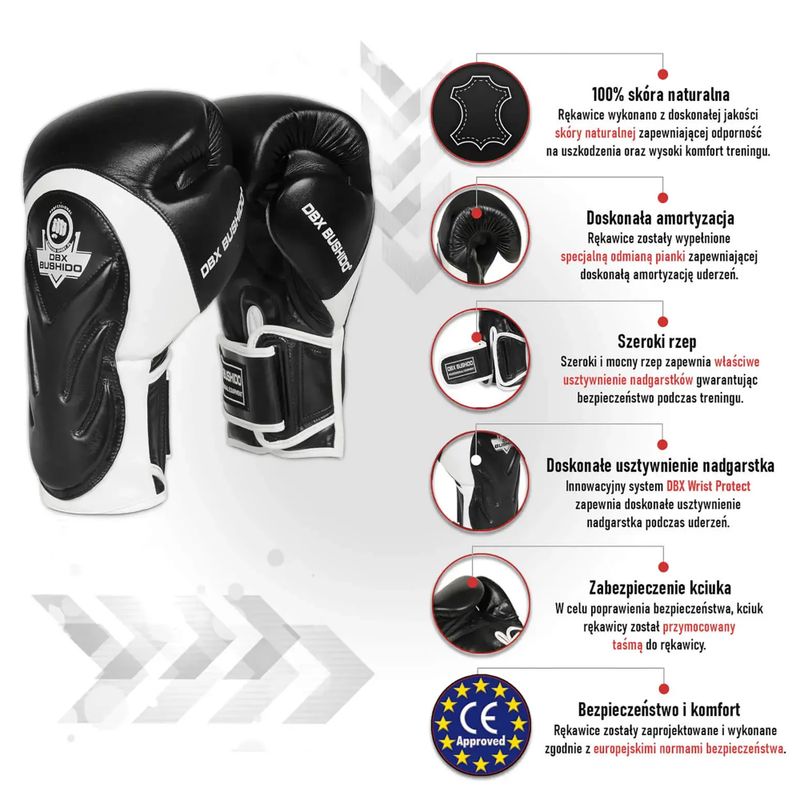 DBX BUSHIDO boxing gloves with Wrist Protect system black Bb4 8