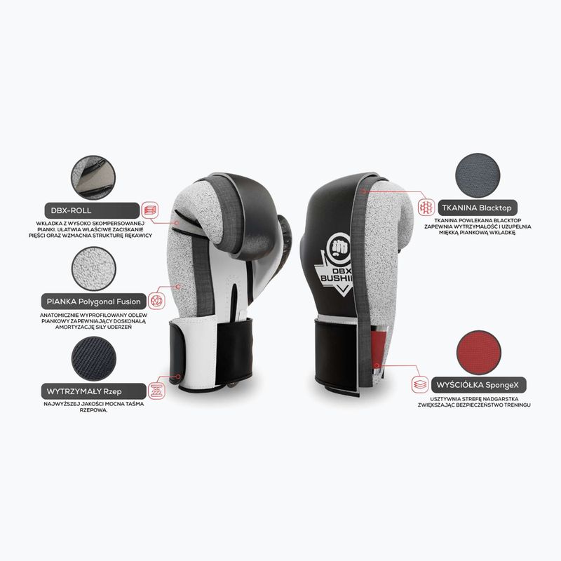 DBX BUSHIDO ARB-407 black/white boxing gloves 9