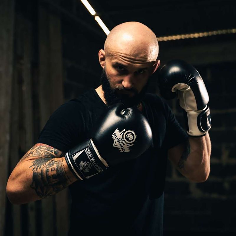 DBX BUSHIDO ARB-407 black/white boxing gloves 18