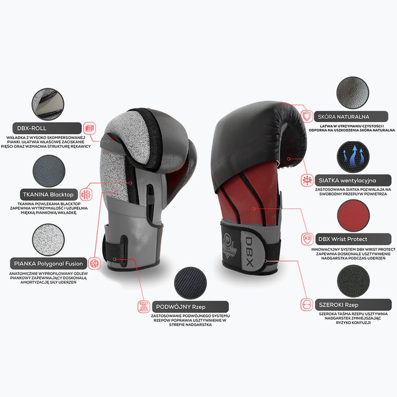 DBX BUSHIDO natural leather boxing gloves black B-2v14 9