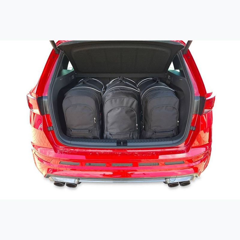 KJUST Cupra Ateca 2018+ trunk bag set on wheels 3 pcs black 12