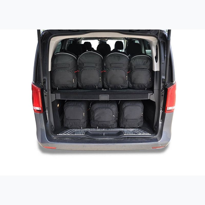 KJUST Mercedes-Benz EQV Extra Long luggage compartment bag set 2020+ 7 pcs. black 9