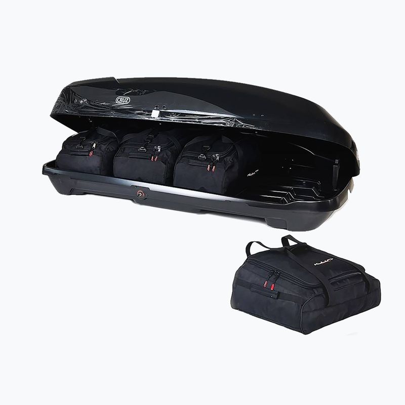 KJUST Cruz Paddock 470 roof box bag set 4 pcs. black 2
