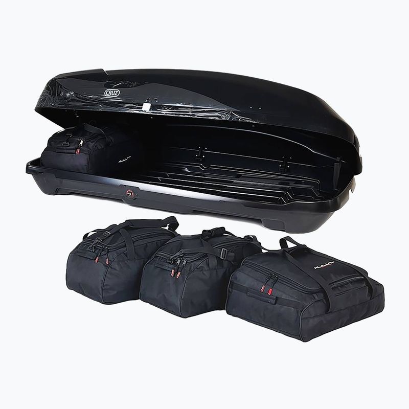 KJUST Cruz Paddock 470 roof box bag set 4 pcs. black 4