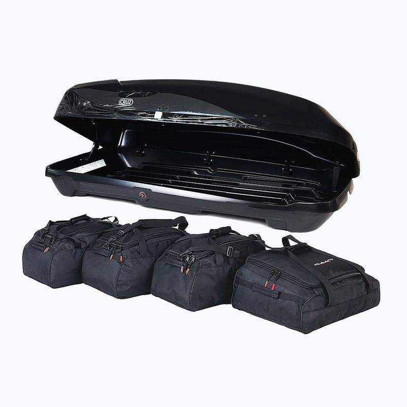 KJUST Cruz Paddock 470 roof box bag set 4 pcs. black 5