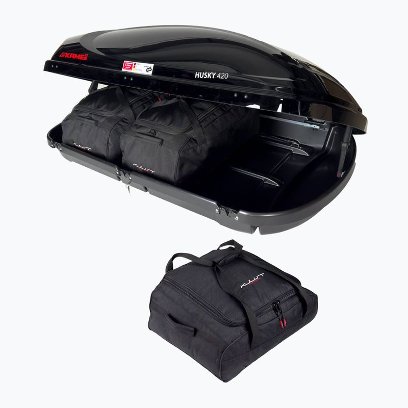 KJUST Kamei Husky 420 roof box bag set 3 pcs. black 3