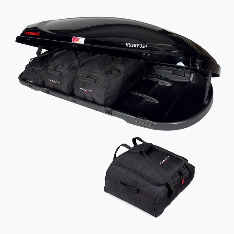 KJUST Kamei Husky 330 roof box bag set 4 pcs. black 3