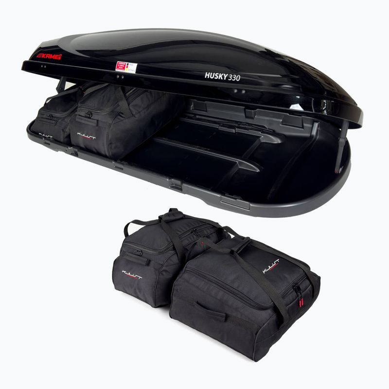 KJUST Kamei Husky 330 roof box bag set 4 pcs. black 4