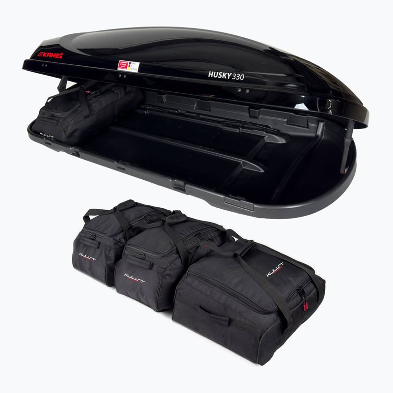 KJUST Kamei Husky 330 roof box bag set 4 pcs. black 5