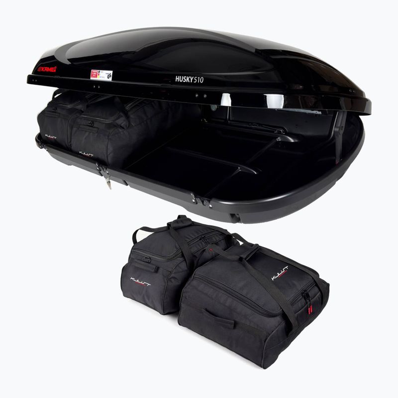 KJUST Kamei Husky 510 roof box bag set 4 pcs. black 4