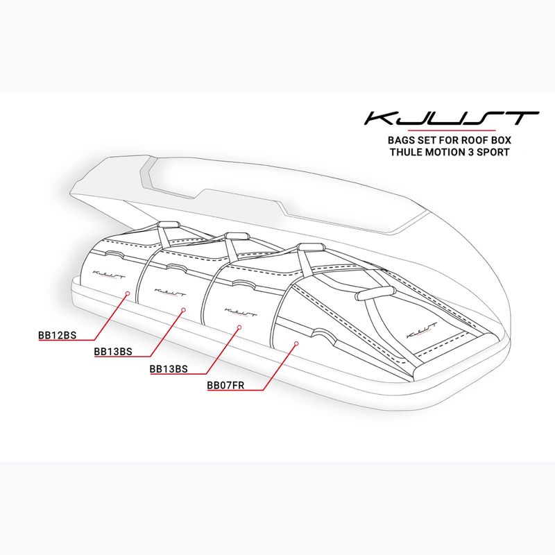 Zestaw toreb do boxa dachowego KJUST Thule Motion 3 Sport 4 pcs. black 13