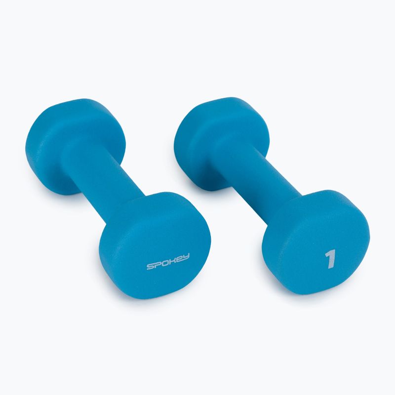 Spokey Shape IV dumbbells 2x1kg blue 920894 2