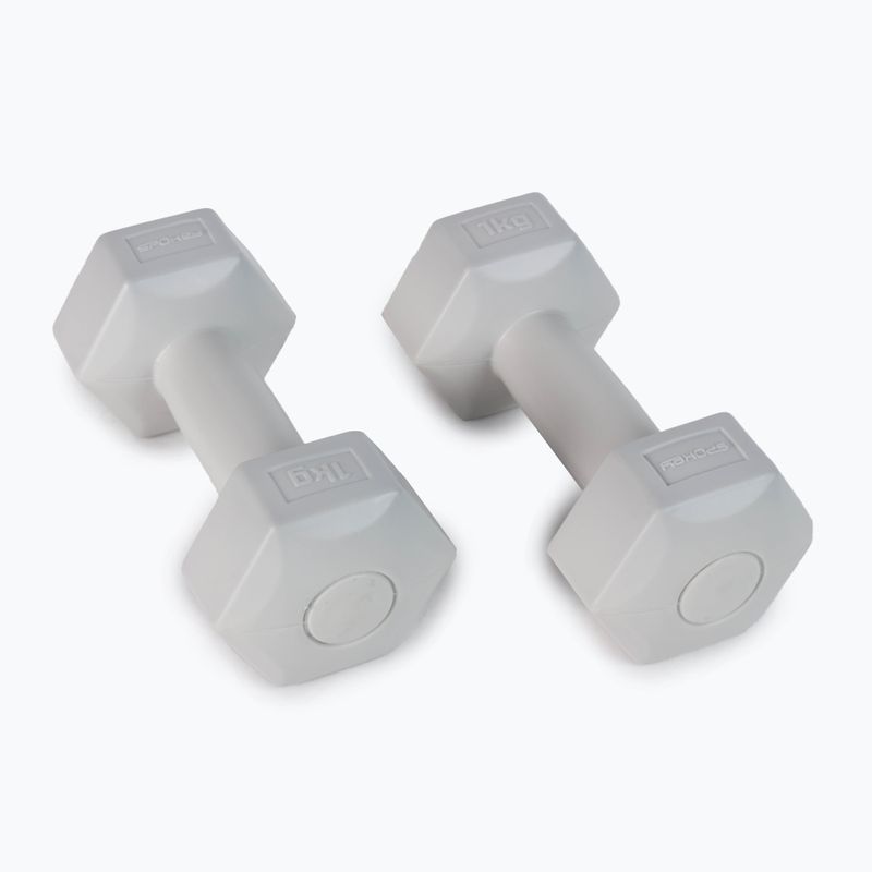 Spokey Monster II dumbbells 2x1 kg grey 920896 2