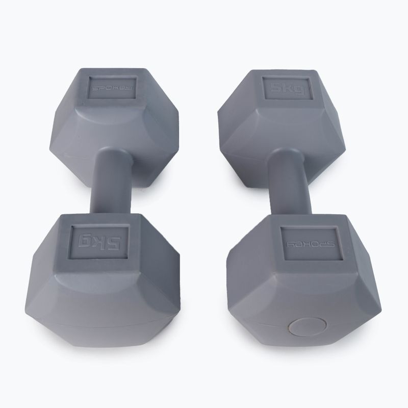 Spokey Monster II 2x5 kg grey dumbbells 920900 3