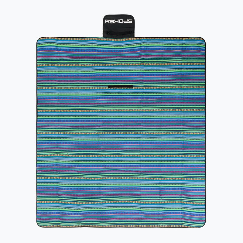 Spokey Picnic Floral picnic blanket blue 922270 4