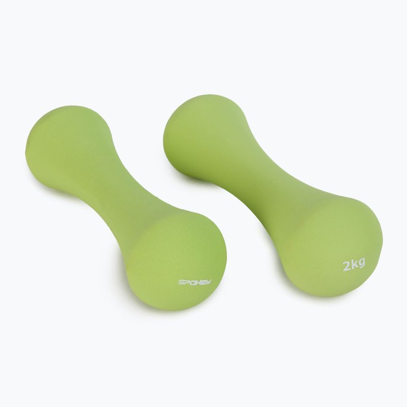 Spokey Bone 2pc dumbbell set green 926521 2