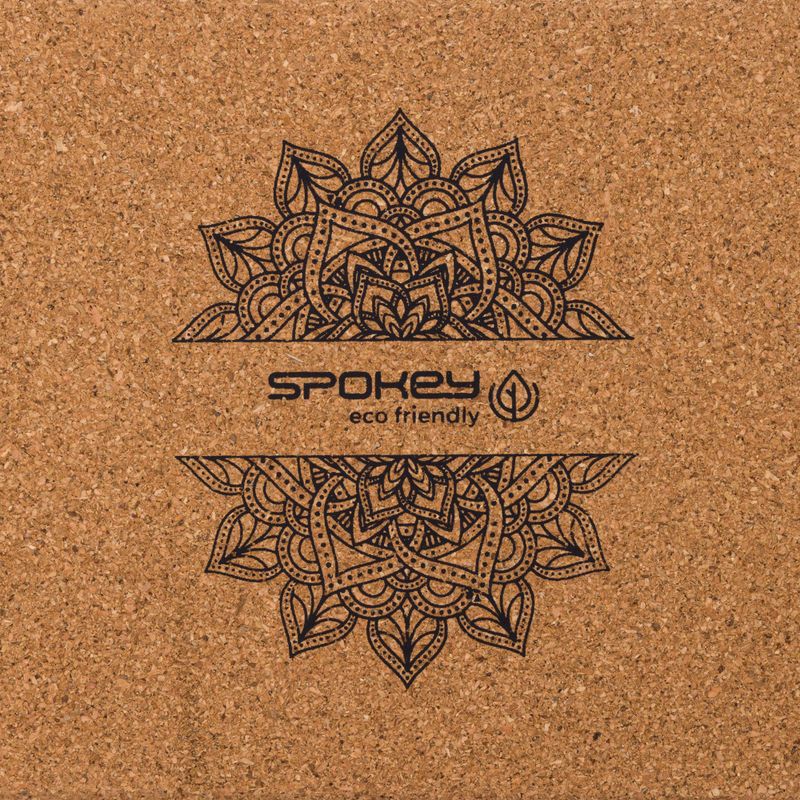 Spokey Nidra brown cork yoga cube 926634 6