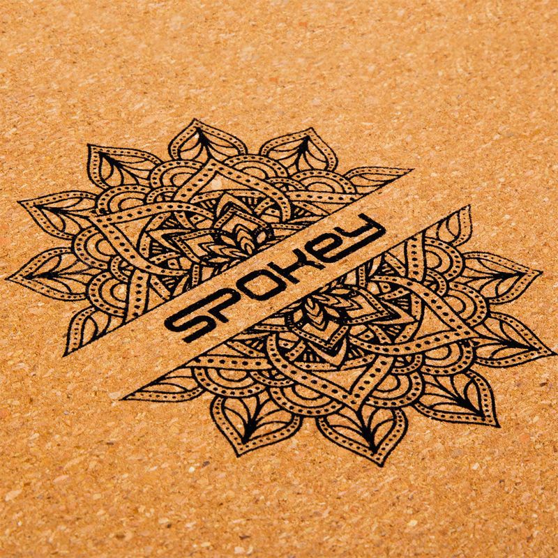 Spokey Nidra brown cork yoga cube 926634 9