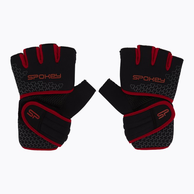 Spokey Lava black and red fitness gloves 928974 3