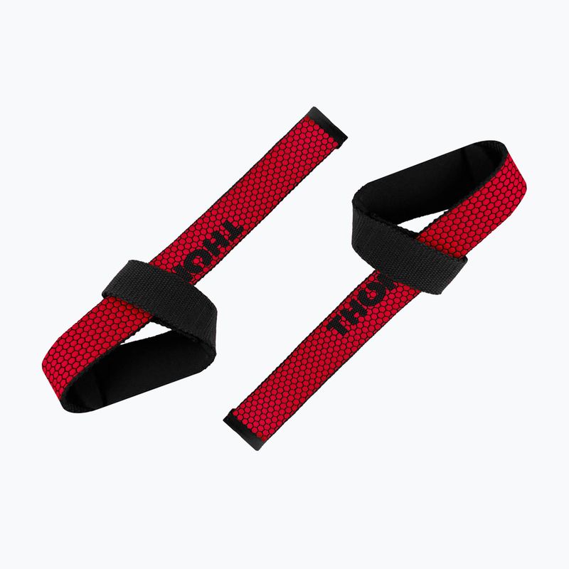 Weightlifting straps THORN FIT Lifting Straps Anti-Slip red