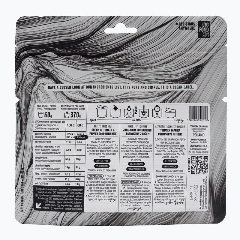 Freeze-dried food LYOFOOD Tomato and pepper cream soup LF-7050 2