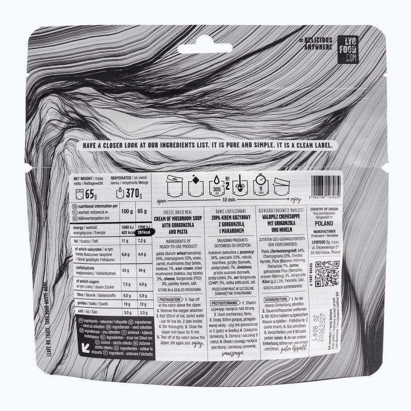 Freeze-dried food LYOFOOD Cream of mushroom soup LF-7074 2