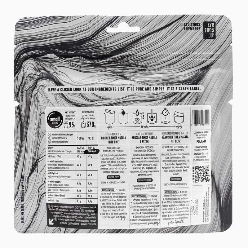 Freeze-dried food LYOFOOD Chicken tikka masala 2