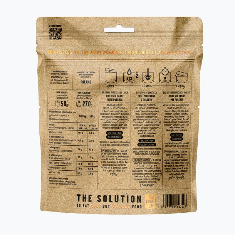 Freeze-dried food LYOFOOD Eko Chili sin Carne 270 g 3