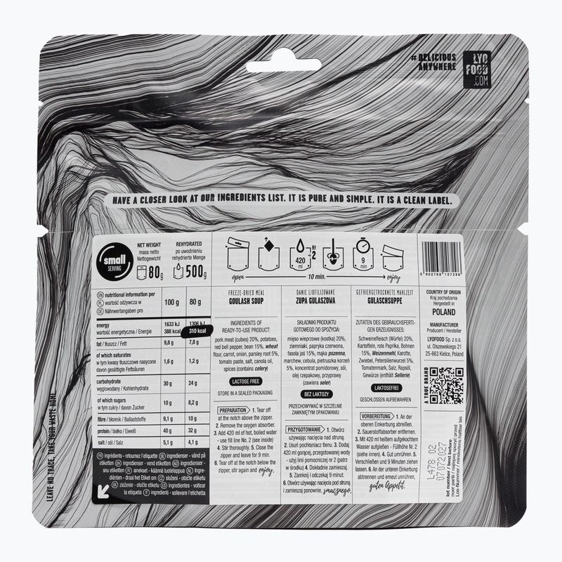 Freeze-dried food LYOFOOD Goulash soup LF-7296 2