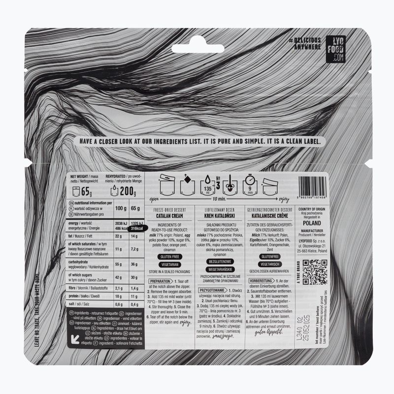 Freeze-dried food LYOFOOD Catalan cream LF-7456 2