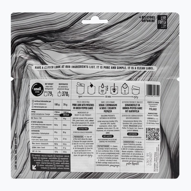 Freeze-dried food LYOFOOD Pork loin with green pepper sauce LF-7524 2
