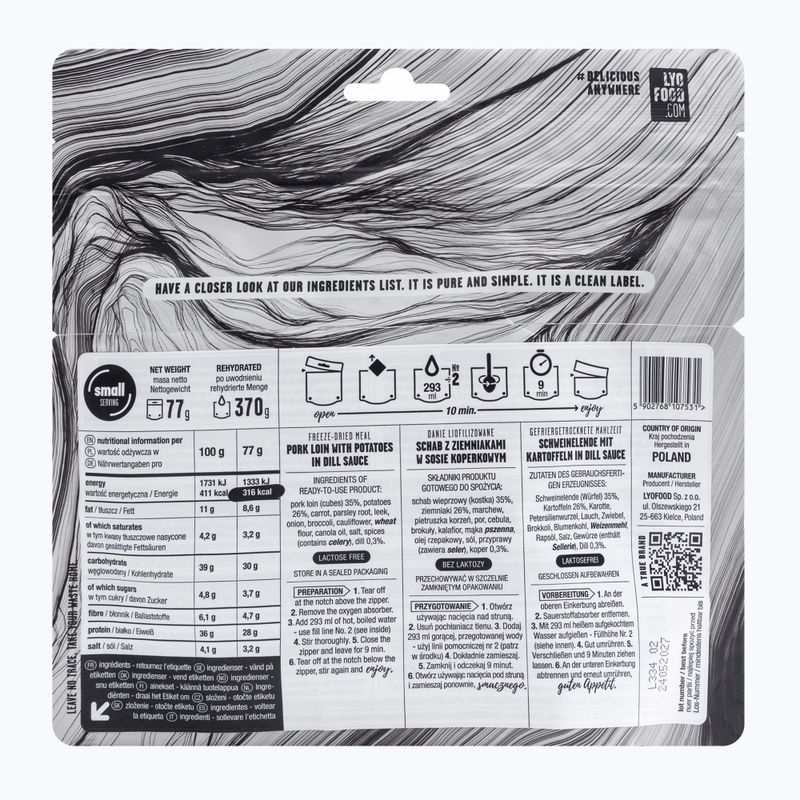 Freeze-dried food LYOFOOD Pork loin in dill sauce LF-7531 2