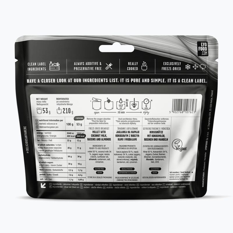 Freeze-dried food LYOFOOD Jaglanka on coconut drink 210 g 2