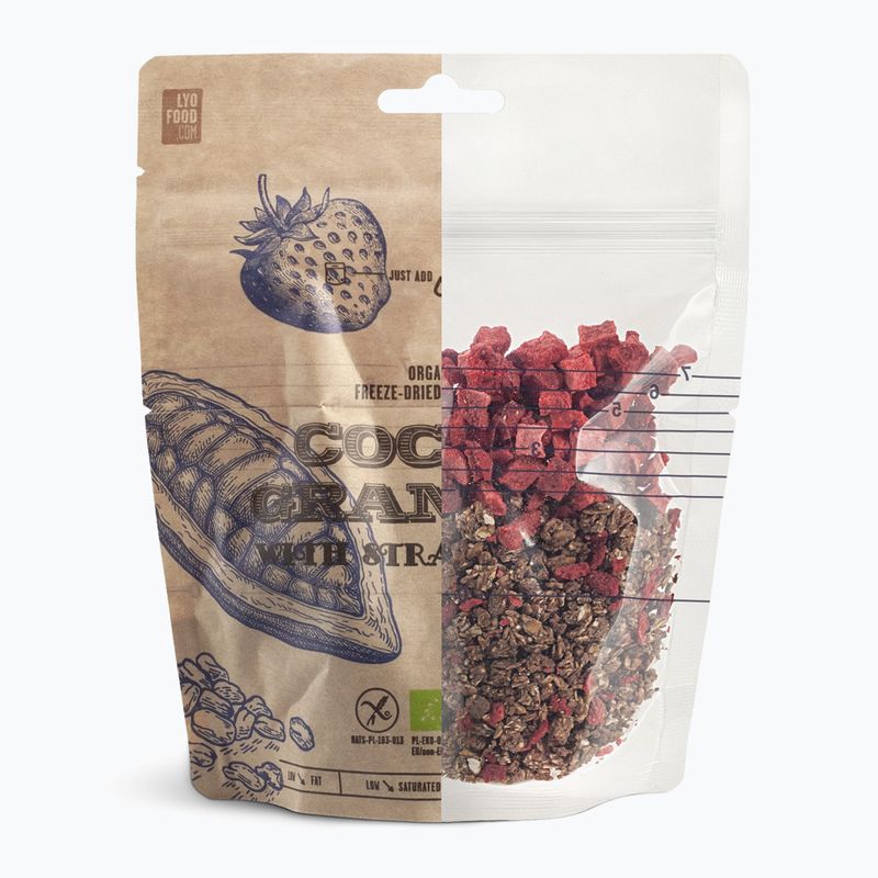 Freeze-dried food LYOFOOD Cacao granola with strawberries 270 g 2