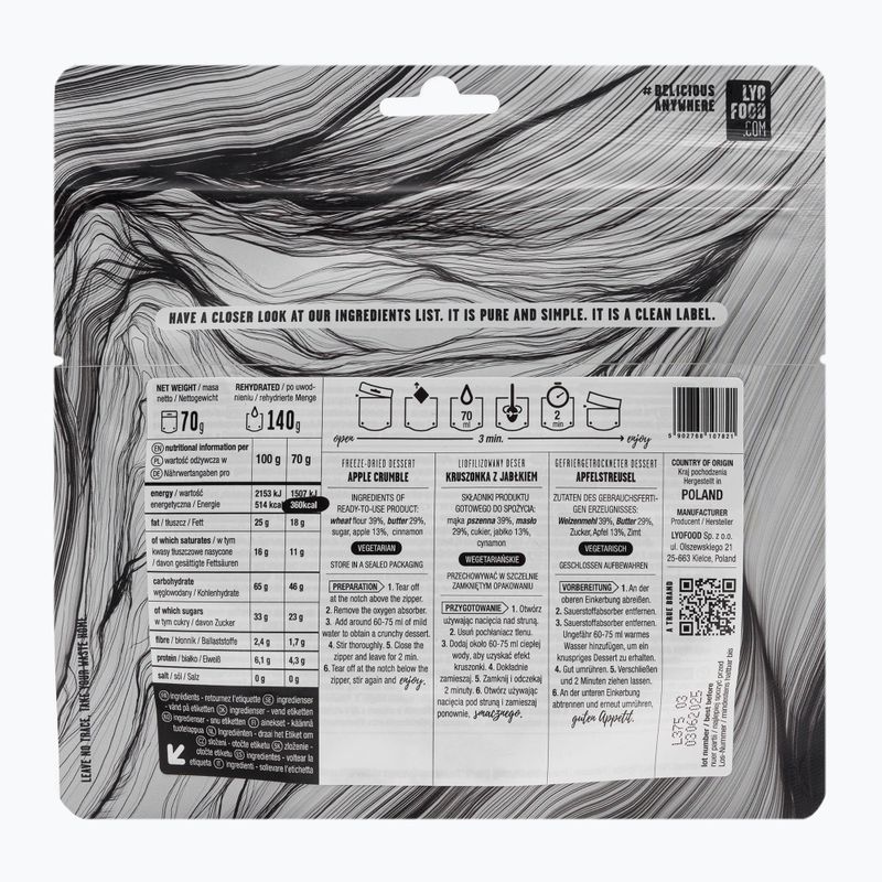 Freeze-dried food LYOFOOD Apple crumble LF-7821 2
