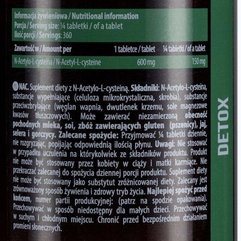 NAC Essence 600mg liver regeneration 90 tablets ESS/002 2